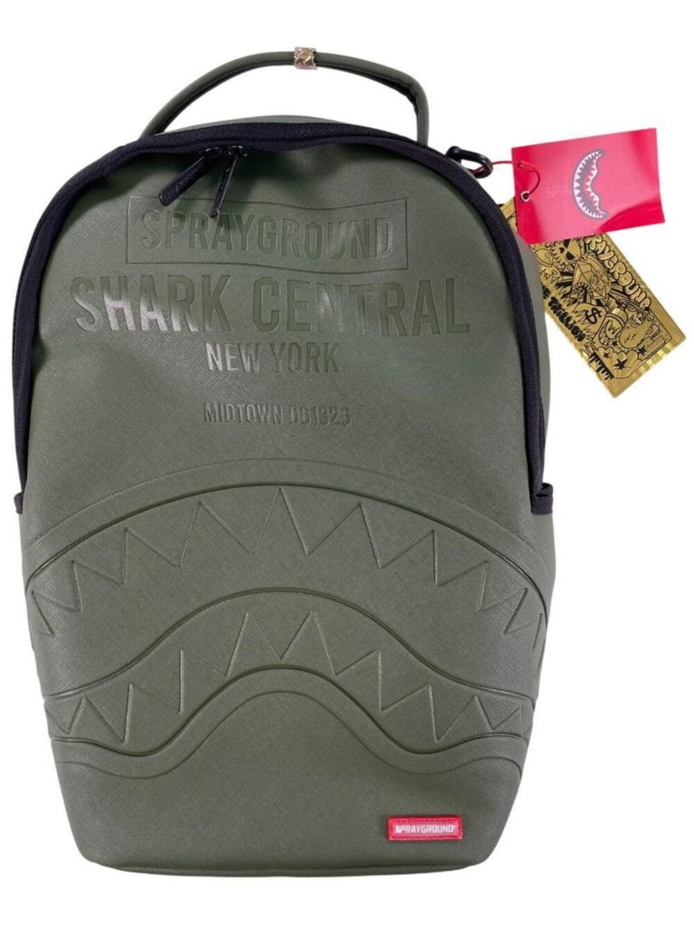 Sprayground Shark Central Backpack Limited Edition Green BRAND NEW